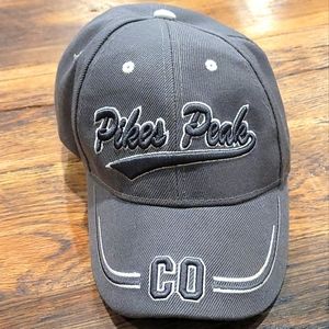 Adjustable Pikes Peak, Colorado Gray baseball hat- one size fits most